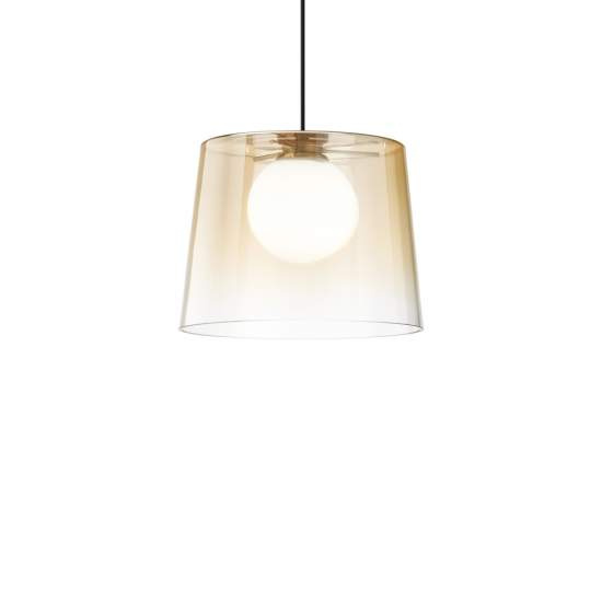 Sospensione Vintage-Decò Fade Metallo Ambra 1 Luce G9 3W 3000K Luce Calda 271316