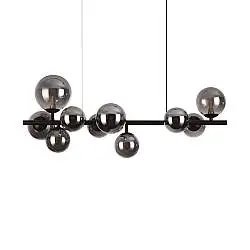 Sospensione Contemporanea Perlage Metallo Nero 10 Luci G9 3W 3000K Luce Calda