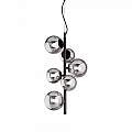 Sospensione Contemporanea Perlage Metallo Nero 6 Luci G9 3W 3000K Luce Calda 271422