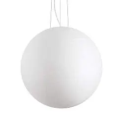 Sospensione Moderna Carta Metallo Bianco 1 Luce E27 D60Cm