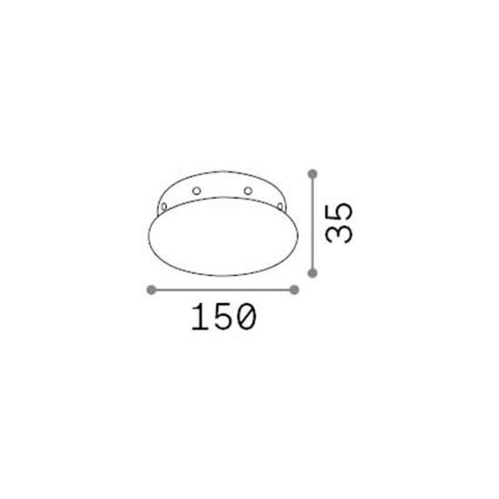 Rosone Magnetico All In Metallo Bianco 8 Luci 272429
