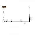 Sospensione Industrial-Minimal Birds Metallo Nero 5 Luci G9 3W 3000K Luce Calda 273648