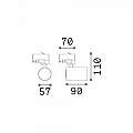 Faretto Binario Byte Metallo Bianco 1 Luce Gu10 7W 3000K Luce Calda 274508