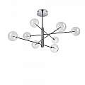 Sospensione Contemporanea Equinoxe Metallo Cromo 8 Luci 2W 3000K Luce Calda 275178