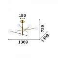 Sospensione Contemporanea Equinoxe Metallo Cromo 8 Luci 2W 3000K Luce Calda 275178