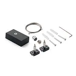 Kit Cavo Singolo 2Mt E Rosone Ego Alluminio Color Acciaio