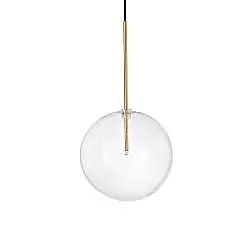 Sospensione Contemporanea Equinoxe Metallo Ottone 1 Luce 2W 3000K D25Cm