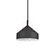Sospensione Industrial-Minimal Yurta Metallo Nero 1 Luce E27 D21