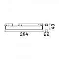 Supporto Lineare Binario On-Off Ego Alluminio Bianco Led 13W 3000K Luce Calda 282640