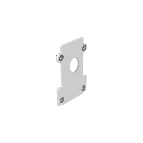 Testata A Incasso Con Foro Ego Alluminio Bianco 282695