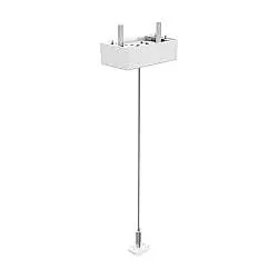 Kit Cavo Singolo 2Mt E Rosone Ego Alluminio Color Bianco