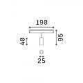 Faretto Binario Singolo On-Off Ego Alluminio Bianco 1 Luce 3W 3000K Luce Calda 282978