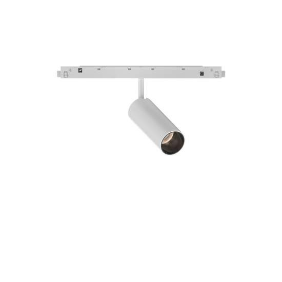 Faretto Binario Singolo On-Off Ego Alluminio Bianco 1 Luce 12W 3000K Luce Calda 282992