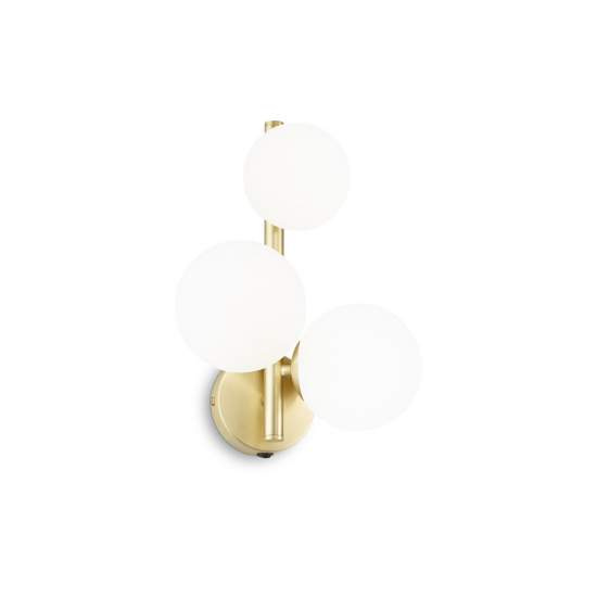 Applique Contemporanea Perlage Metallo Ottone 3 Luci G9 3W 3000K Luce Calda 283784