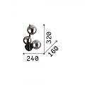 Applique Contemporanea Perlage Metallo Ottone 3 Luci G9 3W 3000K Luce Calda 283784