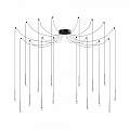 Sospensione Industrial-Minimal Lucciola Metallo Nero 16 Luci Led 16W 3000K 284002