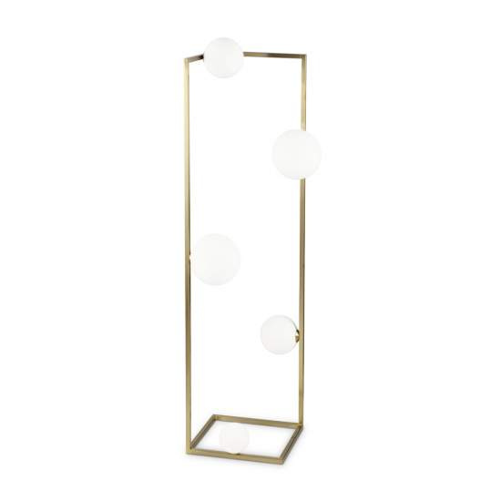 Piantana Industrial Angolo Metallo Ottone 5 Luci G9 3W 3000K Luce Calda 284354