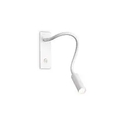 Applique Moderna Io Metallo Bianco Led 3W 3000K Luce Calda