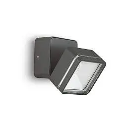 Applique Moderna Square Omega Metallo Antracite Led 7W 4000K Luce Naturale