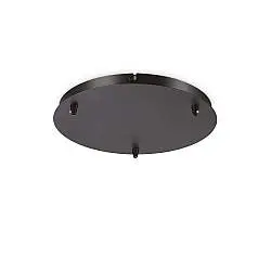 Rosone Standard All In Metallo Nero 3 Luci