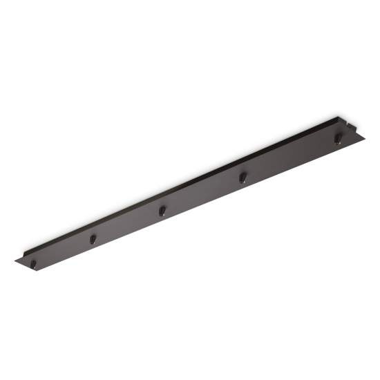 Rosone Lineare All In Metallo Nero 5 Luci 285702