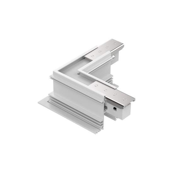 Connettore Incasso Orizzontale Elettrificato Dali Ego Alluminio Bianco 286204