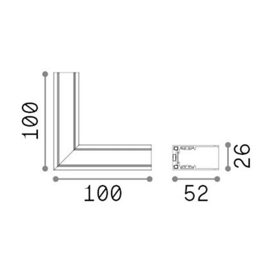Kit Alto Per Superficie Binario Orizzontale Dali Ego Alluminio Bianco 286228