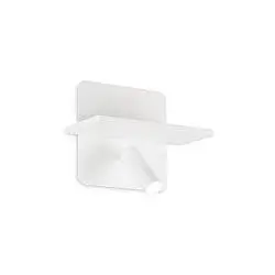 Applique Moderna Piano Metallo Bianco 2 Luci Led 10W 3000K Luce Calda