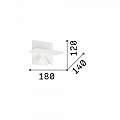 Applique Moderna Piano Metallo Bianco 2 Luci Led 10W 3000K Luce Calda 287317