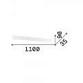 Applique Moderna Delta Metallo Bianco Led 37W 3000K Luce Calda 287607