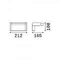 Applique Moderna Swipe Alluminio Nero Led 20,5W 3000K Luce Calda 287706