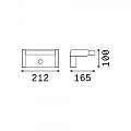 Applique Moderna Swipe Alluminio Antracite Led 21W 3000K Luce Calda 287713