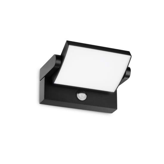 Applique Moderna Swipe Alluminio Nero Led 21W 3000K Luce Calda 287737