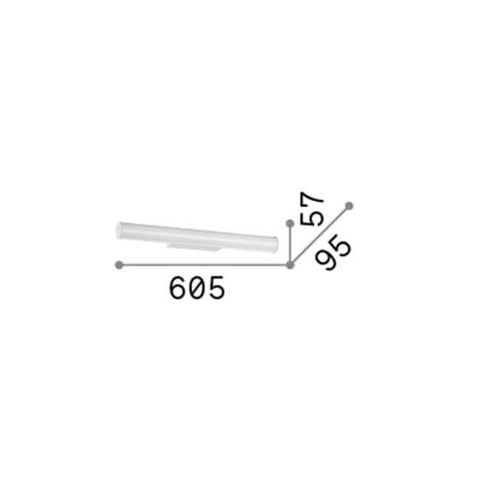 Applique Moderna Pretty Alluminio Bianco 1 Luce 11,5W K Luce 287782