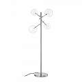 Piantana Contemporanea Equinoxe Metallo Cromo 4 Luci 2W 3000K Luce Calda 290959