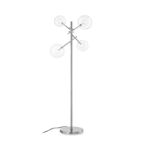 Piantana Contemporanea Equinoxe Metallo Cromo 4 Luci 2W 3000K Luce Calda 290959