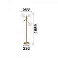 Piantana Contemporanea Equinoxe Metallo Cromo 4 Luci 2W 3000K Luce Calda 290959