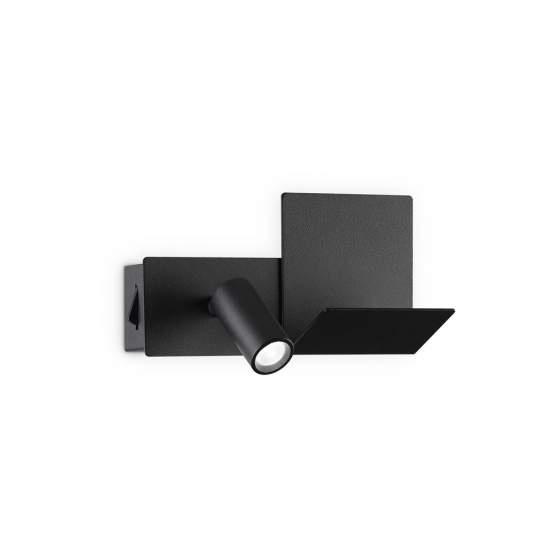 Applique Moderna Komodo-1 Metallo Nero Led 4,5W 3000K Luce Calda 291796