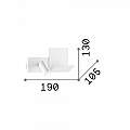 Applique Moderna Komodo-1 Metallo Nero Led 4,5W 3000K Luce Calda 291796