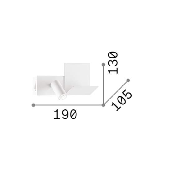 Applique Moderna Komodo-1 Metallo Nero Led 4,5W 3000K Luce Calda 291796