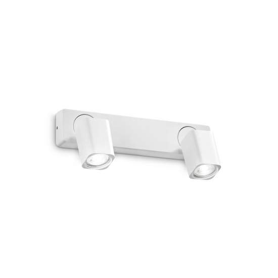Spot Contemporaneo Rudy Alluminio Bianco 2 Luci Gu10 35W 3000K Ip20 294803