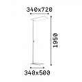 Piantana Moderna Comfort Metallo Bianco Led 76W K Luce Calda 3000K 296685