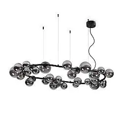 Sospensione Contemporanea Perlage Metallo Nero 30 Luce G9 3W 3000K Luce Calda