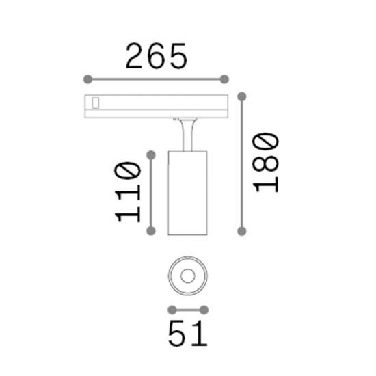 Proiettore Fox Alluminio-Materie Plastiche Bianco Led 8W 3000K Luce Calda 1-10V 302546