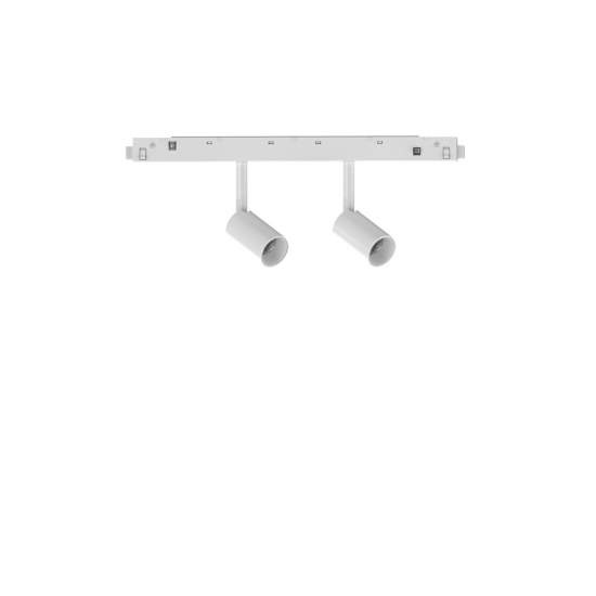 Proiettore Regolabile Ego Alluminio Bianco 2 Luci Led 5W 3000K Luce Calda 1-10V 303611