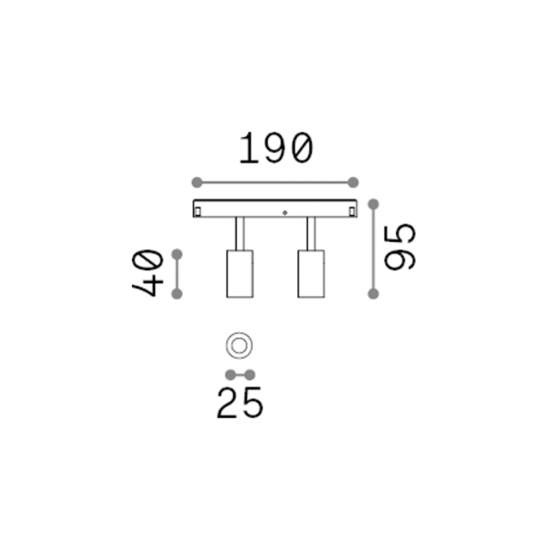 Proiettore Regolabile Ego Alluminio Bianco 2 Luci Led 5W 3000K Luce Calda 1-10V 303611