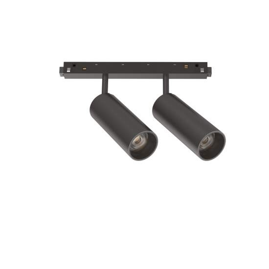 Proiettore Regolaile Ego Alluminio Nero 2 Luci 24W 3000K Luce Calda 1-10W 303642