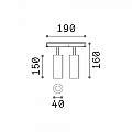 Proiettore Regolaile Ego Alluminio Nero 2 Luci 24W 3000K Luce Calda 1-10W 303642