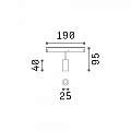 Faretto Binario Singolo Ego Alluminio Nero 1 Luce 3W 3000K Luce Calda 1-10V 303666