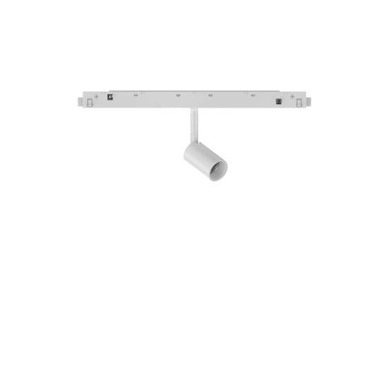 Faretto Binario Singolo Ego Alluminio Bianco 1 Luce 3W 3000K Luce Calda 1-10V 303673